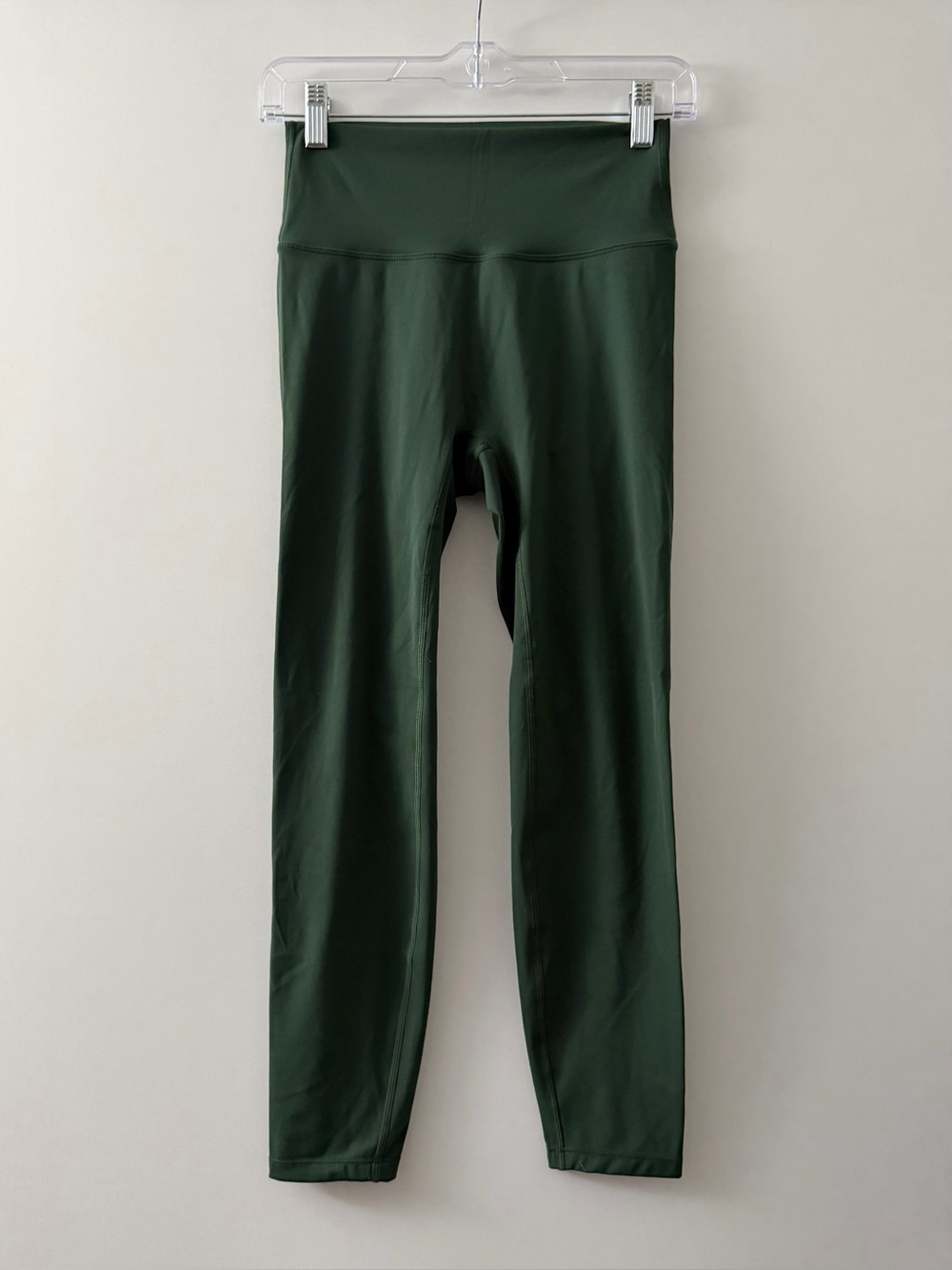 Adanola Size Medium Leggings Skinny Leg Slim Fit High Rise Athletic Green Used
